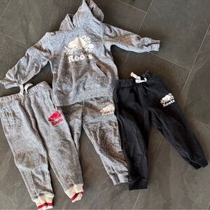 Roots Kids Gray and Black Joggers Set